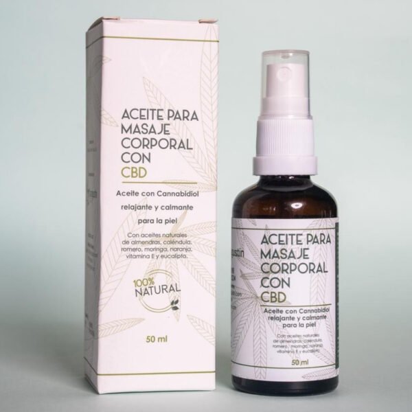 Aceite para masajes corporal con CBD 2 - Cannagustin
